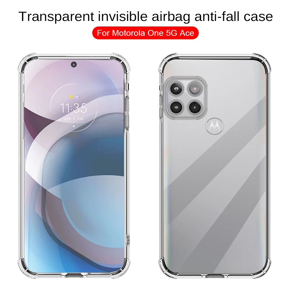 Airbag Trasparenti Coque Antiurto Per Motorola Moto G 5G 2020 Custodia Morbida Tpu Protectfunda Per Motorola One 5G Ace E30 E40 2021