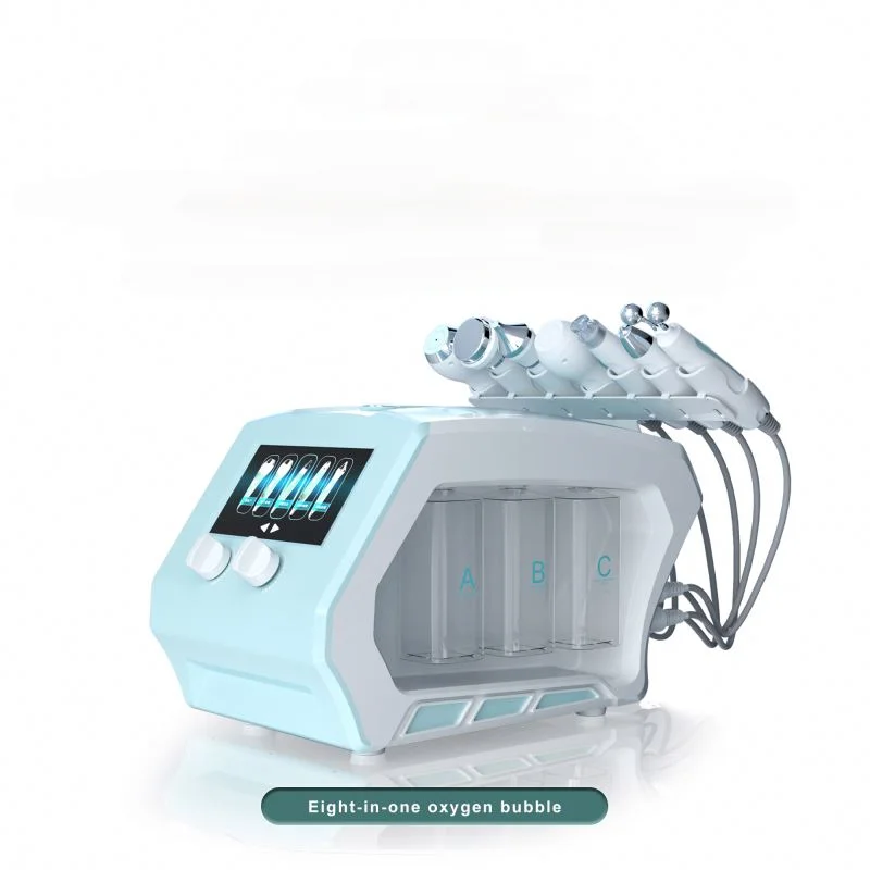 8 in 1 Facial Hydro Cleaning Device Microdermabrasion Aqua Skin Lifting Oxygen Peeling Portable for Beauty Salon