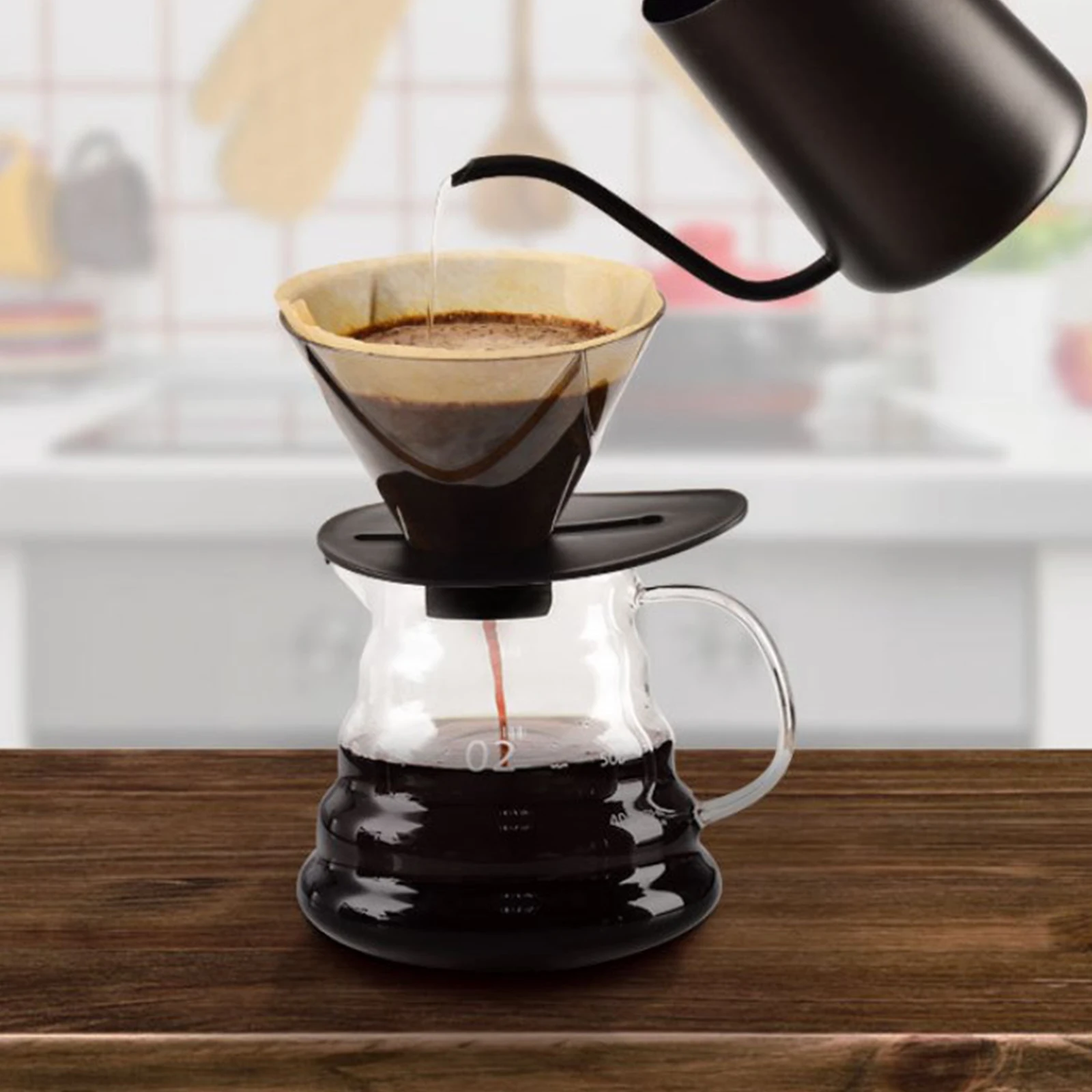 

Coffee Dripper Set Filters Pour Over Coffee Maker Conical Immersion Hand-Brewed Reusable Glass Coffee Drip Filter Cup
