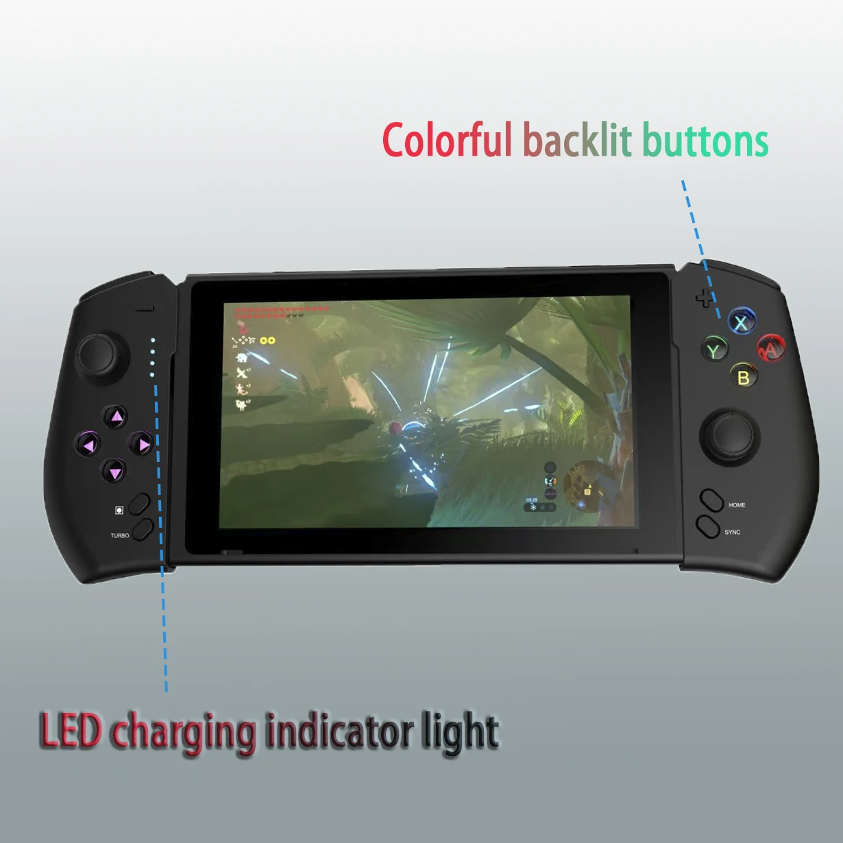 스위치/스위치 OLED 콘솔용 무선 블루투스 컨트롤러 – 진동, 모션 감지 및 터보 기능 포함