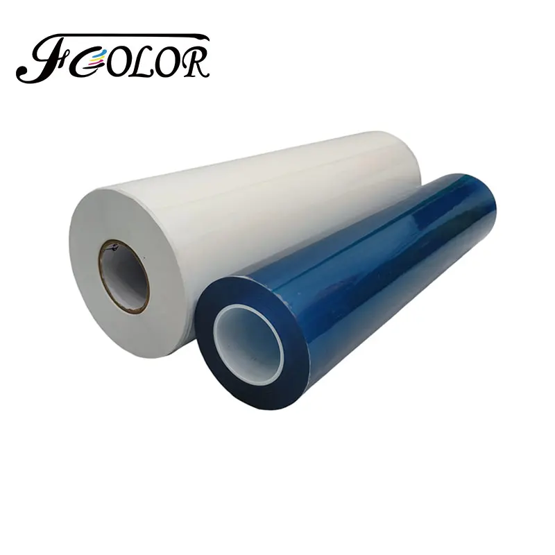 FCOLOR 화이트 UV DTF AB 전송 필름 크리스탈 라벨 스티커, 실리콘 병 머그잔 목재 범용 UV 필름 롤, 60cm * 100m