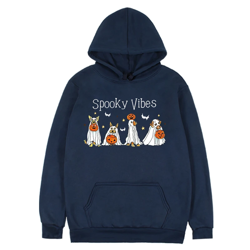 Halloween Sweatshirt Ghost  Hoodie Halloween Dog Sweatshirt Happy 2023 Halloween Clothes Retro Spooky Season Clothes m classic ghost stories spooky tales from charles dickens h g wells m r james and many more