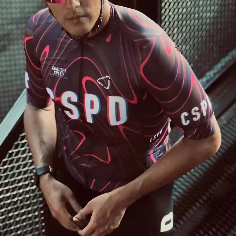 CSPD Short Sleeve Lightweight Cycling Clothing Pro Team Areo Bike Jersey Breathable Bicycle Shirts Cycling Jersey For Men