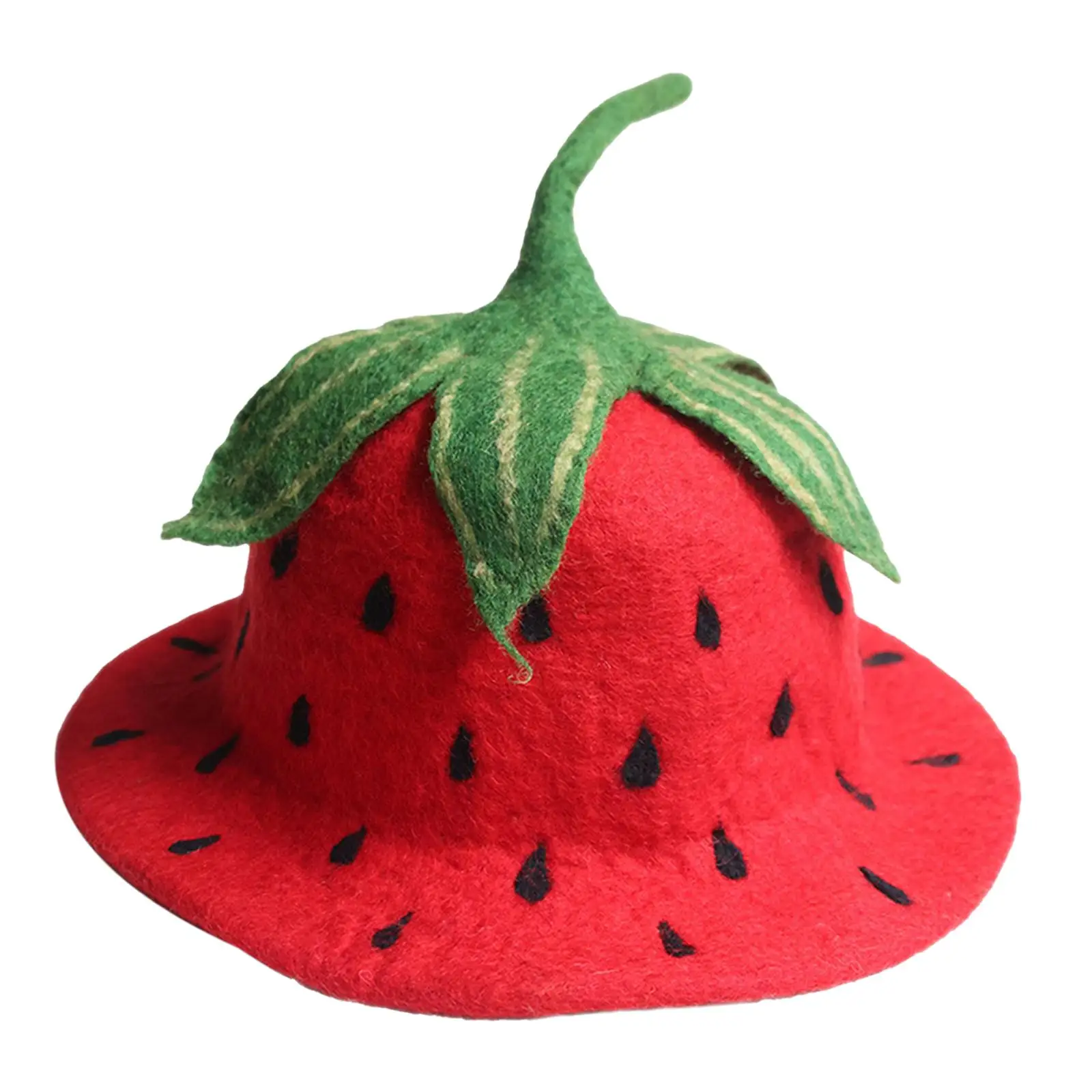 Strawberry Hat Unique Winter Casual Decorative Comfort Adult Fashion Cosplay Leisure Girls Headgear Dress up Red Hat Bucket Hat