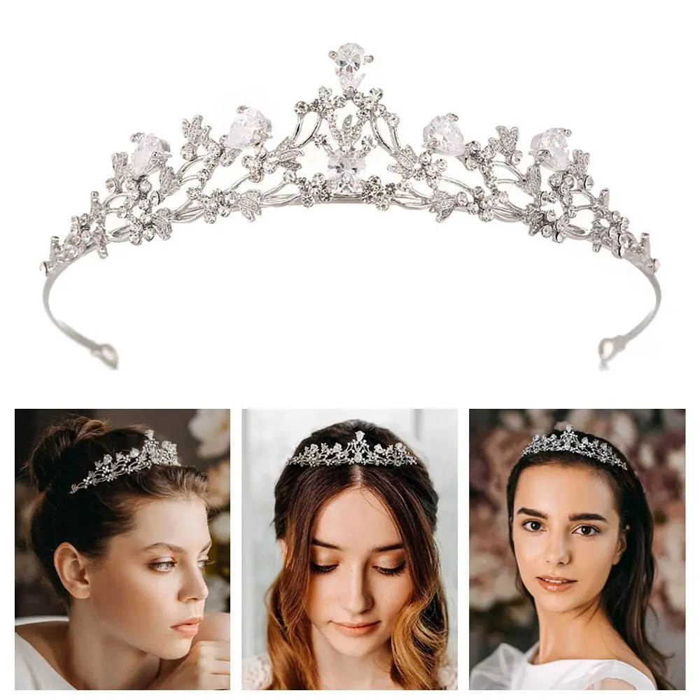 

Wedding Jewelry Princess Hair Hoop High-quality Hair Ornaments Rhinestone Bridal Tiara Hair Accessories Elegant Wedding Crown