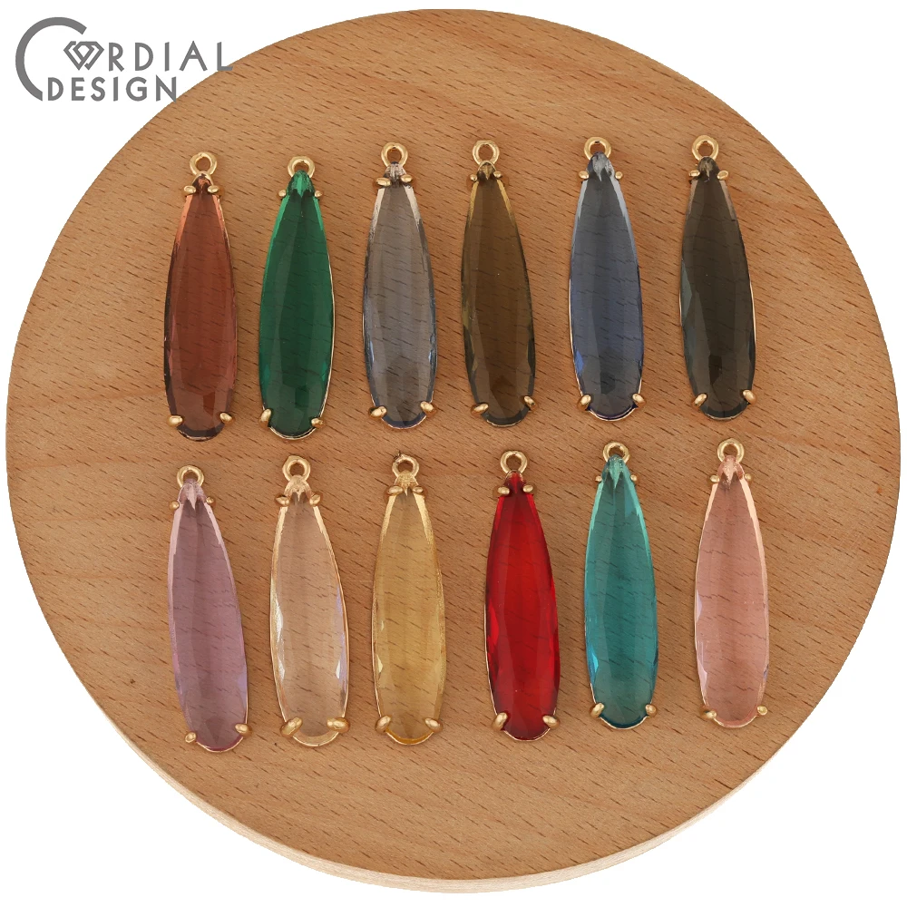 Cordial Design 30Pcs 8*33MM Charms Jewelry/Jewelry Accessories/DIY Earrings Making/Earring Findings/Hand Made/Crystal Pendant - cordial