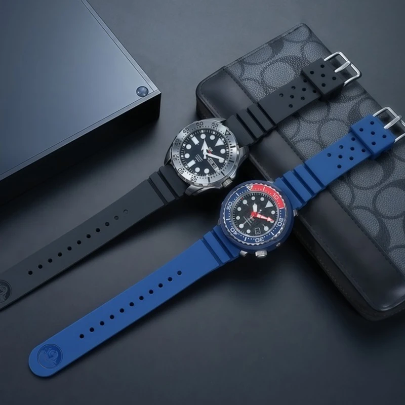 22mm Silicone Sport Watch Strap - Durable Rubber Watchband