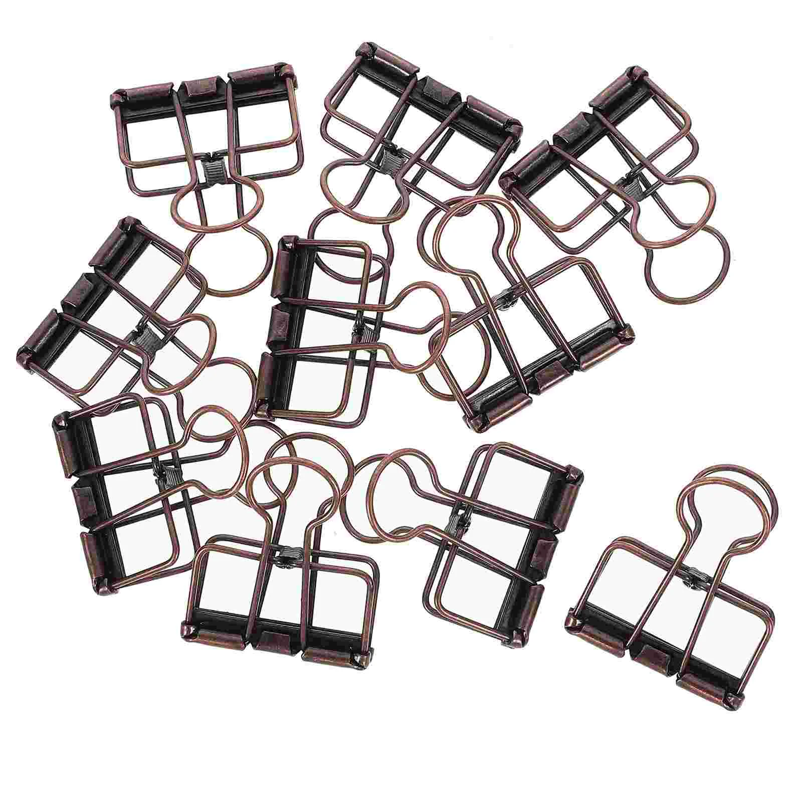 

10Pcs Document Clips Metal Bill Clips Office Binder Clips Multi-function File Clamps File Binder Clips