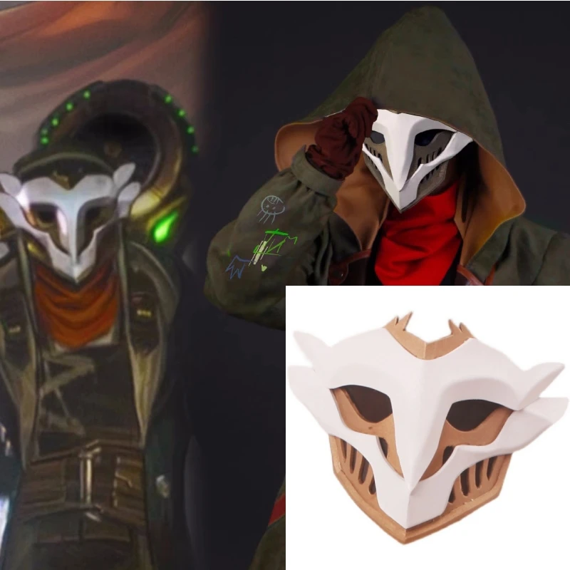 

Jinx Mask Cosplay Game Anime Arcane Wildfire Gang Role Helmet Full Face Headwear Halloween Masquerade Party Costume Prop