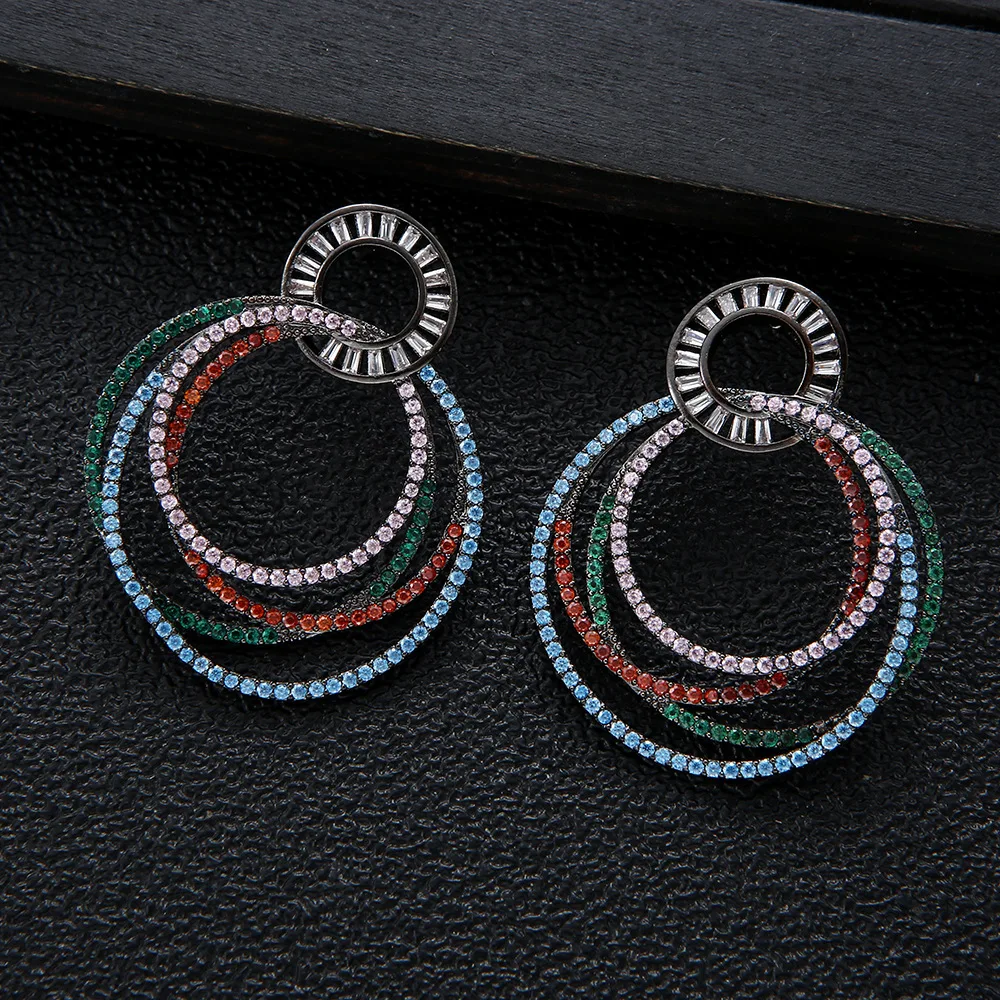 

Africa Trend Luxury Hoop Earring Women's Pircing Circle Earrings Celebration Party Daily Fashion Jewelry pendientes mujer moda