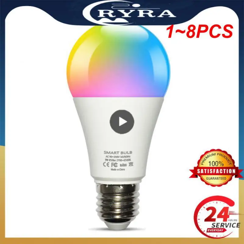 

1~8PCS Smart Bulbs E27 Led Lamp Smart Light Bulb RGB 220V 110V Works with Tuya Smart Life APP Smartthings Alexa Hub