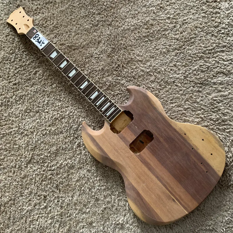 

Цельный корпус гитары из красного дерева 8325 + клен и розовая шея один комплект необработанные гитарные наборы без Hardwares для DIY