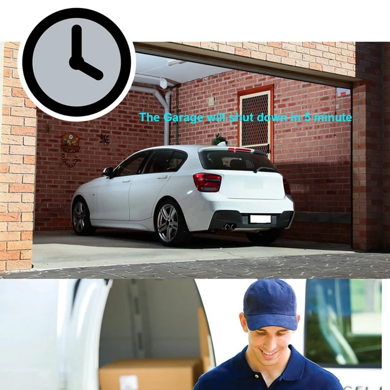 ABGR-Tuya WIFI 2.4G Smart Garage Door Opener Controller Open And Close By Phone APP Compatible Alexa And Google Home