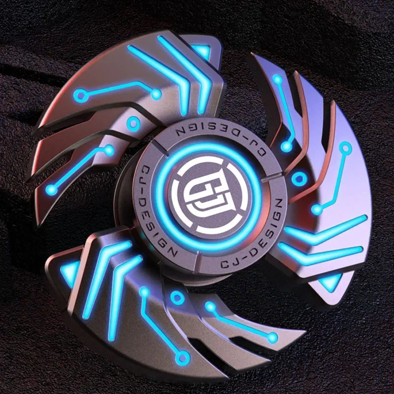 ADJUDICATION Fidget Spinner Metal Alloy Luminous Long Lasting Fingertip Gyro EDC Spinning Top Stress Relief Toys for Adults Kids 6