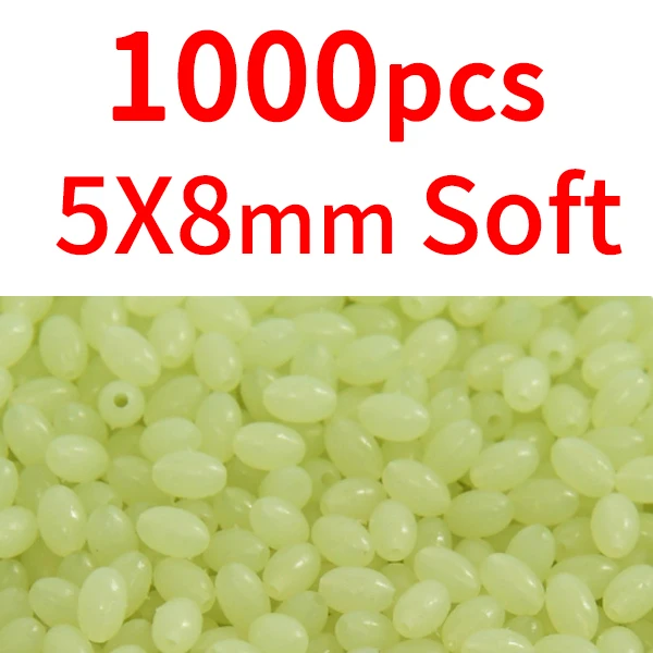 thumbnail image 2 of 1000Pcs Plastic Fishing Beads - Glow In Dark Round Beads For Steelhead, Lures & Tackle (5mm) 2 of 9