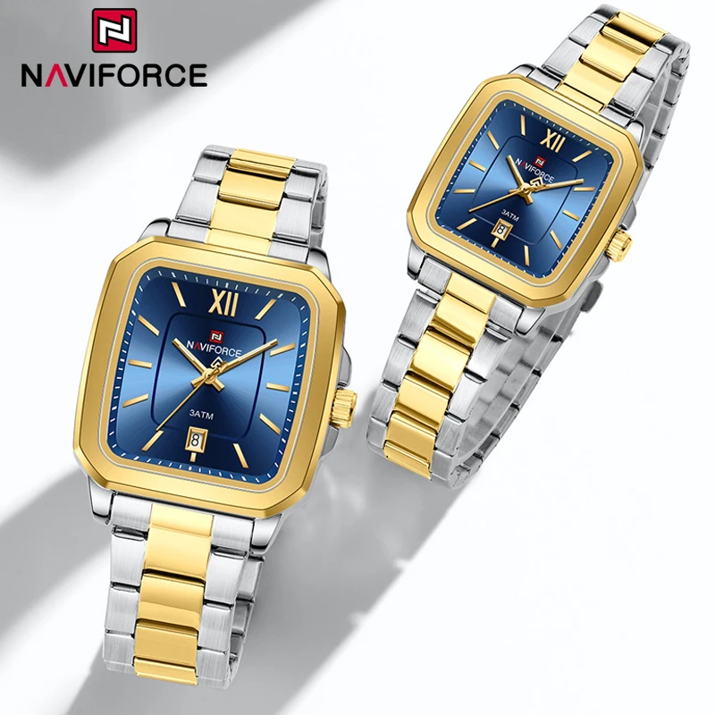 Business Lover's Watch Creative Design Fashion 24 Hours Date Display Window Wristwatch Steel Strap Unisex Couple Clock_voghion.com