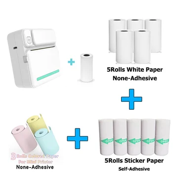Mini Portable Label Printer Thermal Printing Wireless Impresoras Paper Photo Inkless C19 Printers 57mm Sticker Android IOS