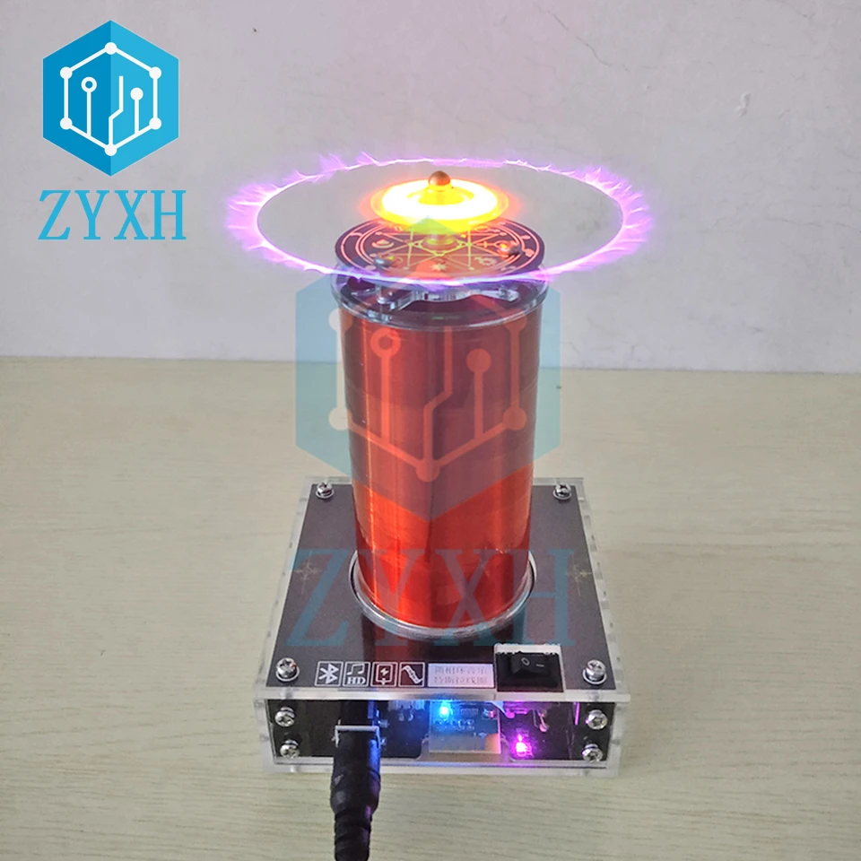 

Bluetooth-compatible Music Tesla Coil PLLSSTC High Power ARC Lightning Generator Audio Teslar Coil Electronics DIY Kits