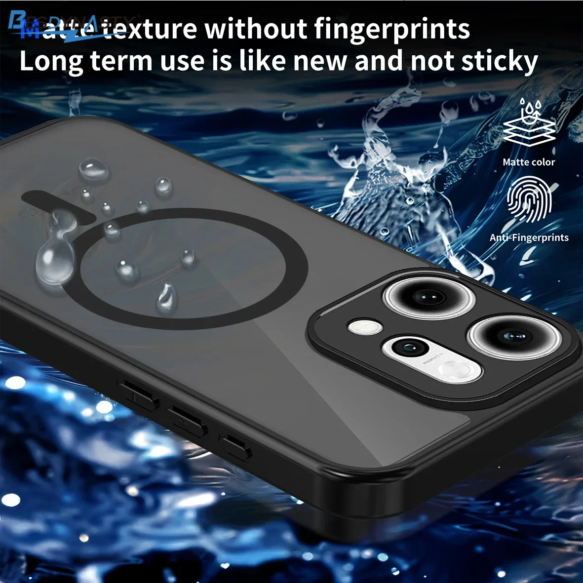 Magnetic Plating Shockproof Airbag Soft Matte Transparent Phone Case