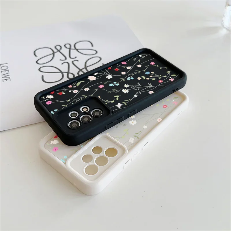 Elegant Leaves Flower Silicone Phone Case