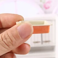 Dollhouse Mini Alloy Baking Plate Bowl Kitchen Cutlery Model for Dollhouse Kitchen Decoration Accessories 1