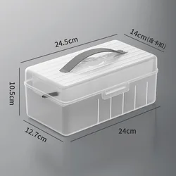 Portable Cable Organizer Box with Lid - USB Cord Sorter and Desk Accessory (Large)