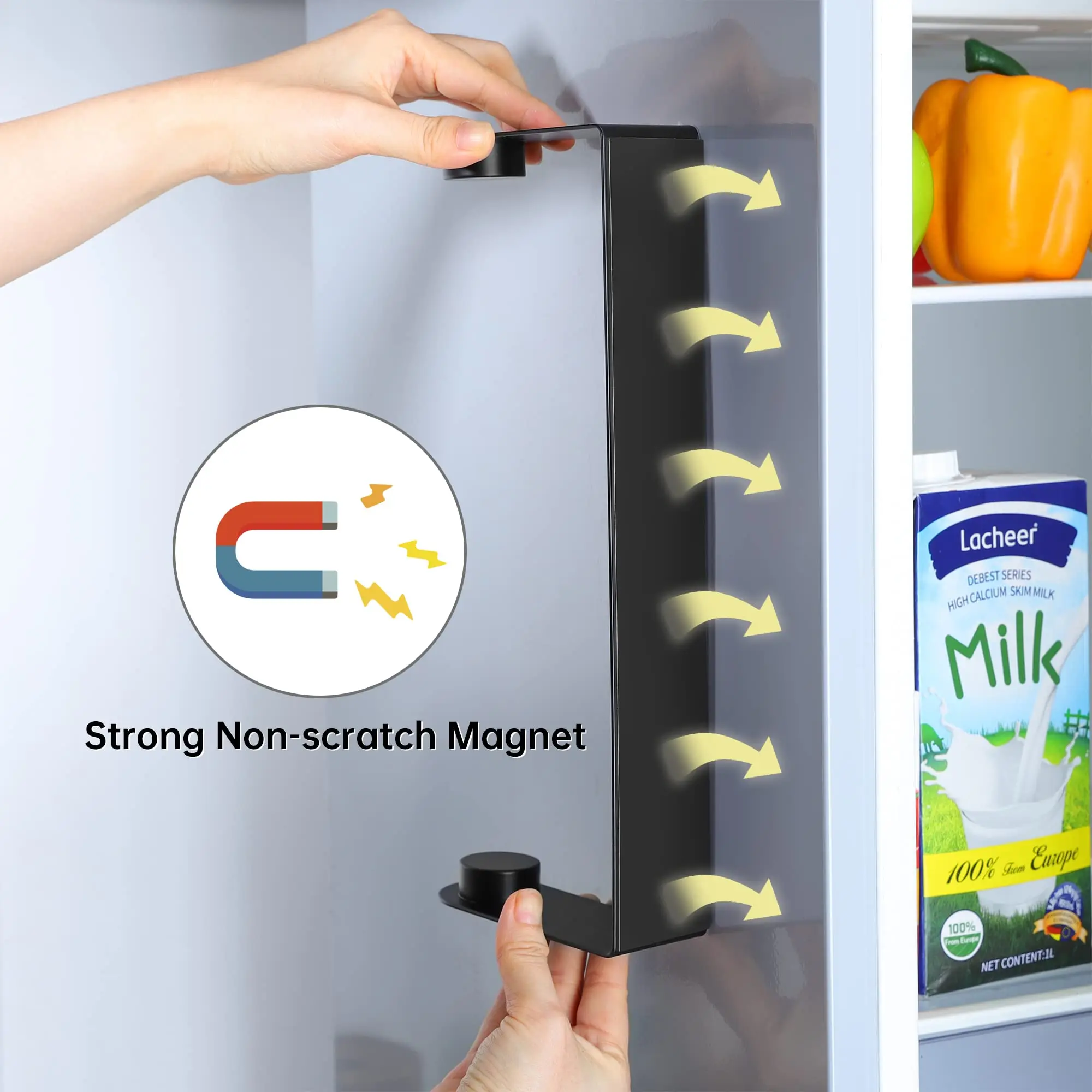 Magnetic Paper Towel Holder Multifunctional Paper Towel Bar with Strong  Magnetic Backing for Kitchen Refrigerator 250x60x60mm - AliExpress