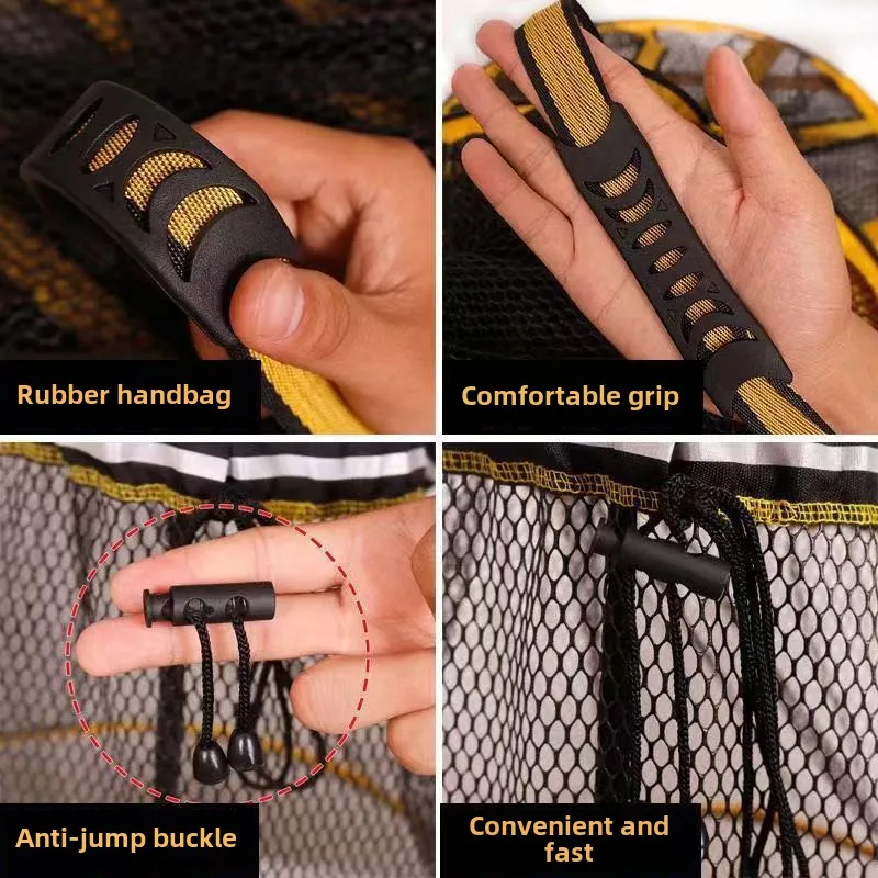 Thickened Fish Protection New Black Pit Fish Protection Nano Coating Rubber Card Edge Fishing Protection Fishing Net Mesh Pocket