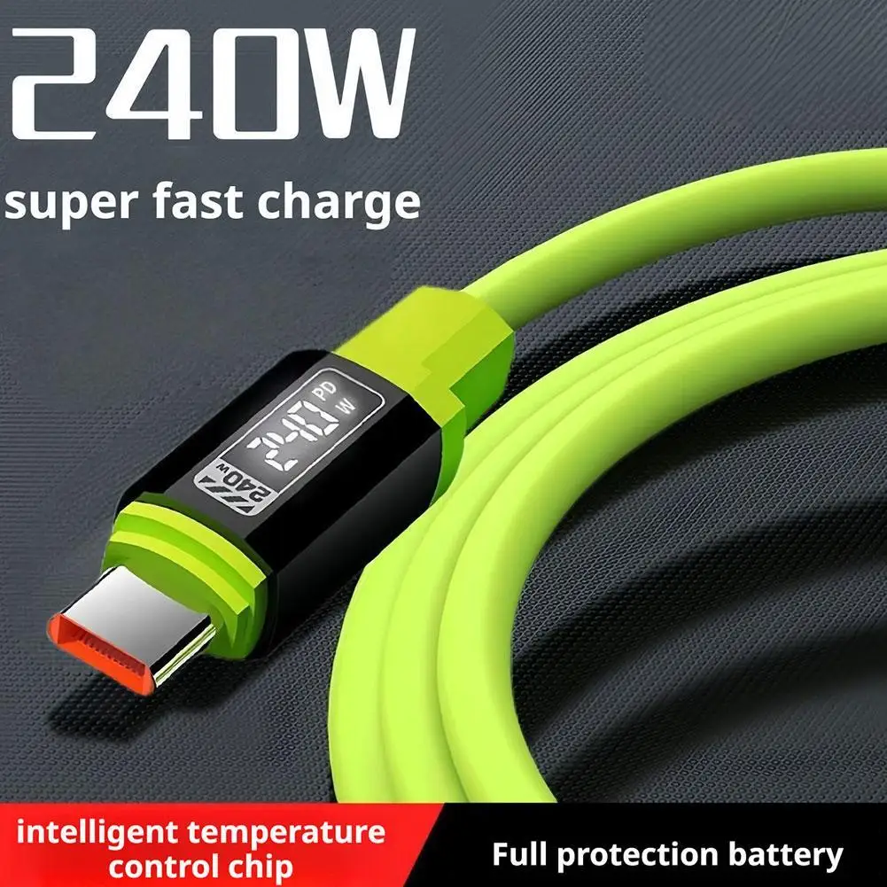 รูปสินค้า สายชาร์จเร็ว 240W USB Type-C ชาร์จได้ทุกแบรนด์