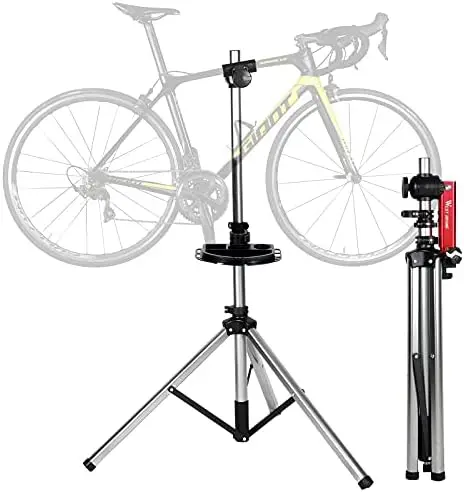 

Repair Stand Quick Release (Max 85 lbs), Home Mechanic Bicycle Mechanics Workstand Adjustable Portable Extensible Tripod Bike Ma