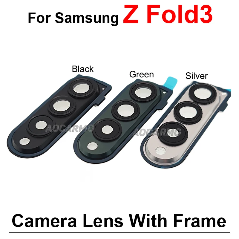 Rear Back Camera Lens with Frame Replacement Part for Samsung Galaxy Z Fold Series
