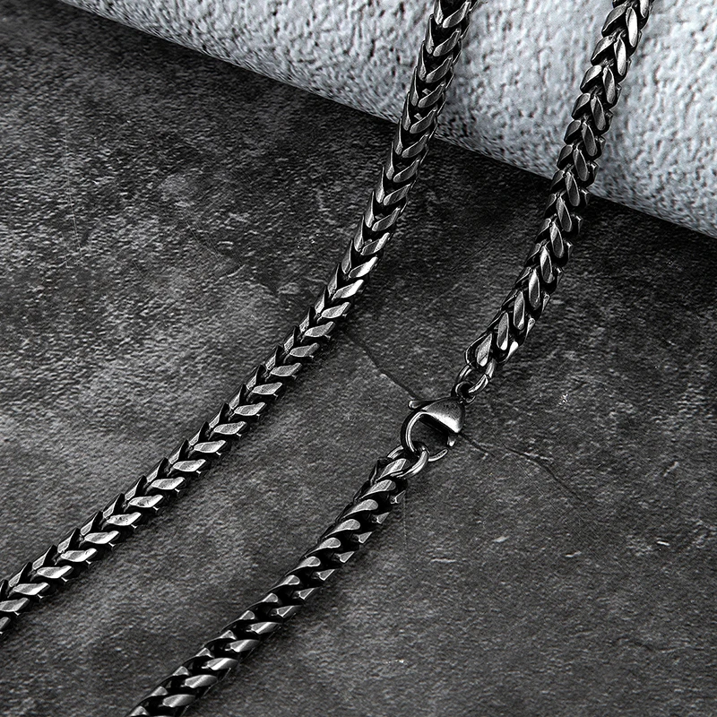 Men's Stainless Steel Goth Punk Chain Necklace - Trendy Fashion Accessory