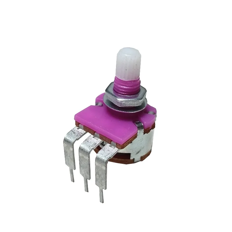 Single Potentiometer WTH148 with switch 15mm B10K B100K B500K For Amplifier Audio 10k 100k 500k 5pcs