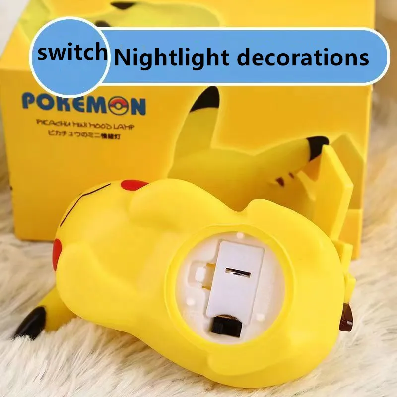 Pokemon Pikachu Luce notturna incandescente Bambini giocattolo Pokemon  Pikachu Simpatico comodino lampada Regalo di compleanno per bambini