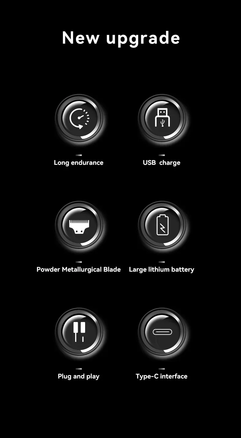 Description Picture 3 of itemKemei KM-1763 Professional Hair Clipper Adjustable Hair Trimmer For Men Barber Shop Electric Beard Haircut Machine Rechargeable