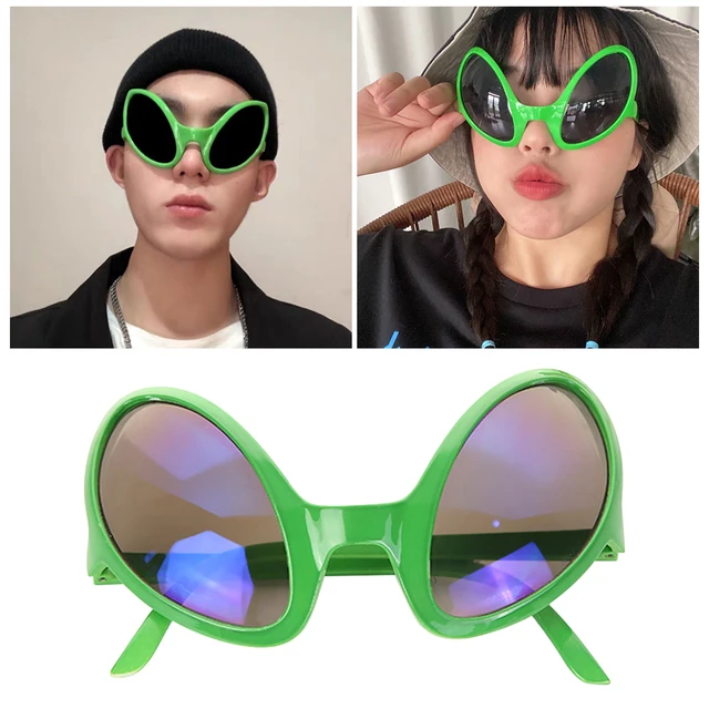 Verde Alien Gafas Ojos Cerrar Encuentros Gafas De Sol