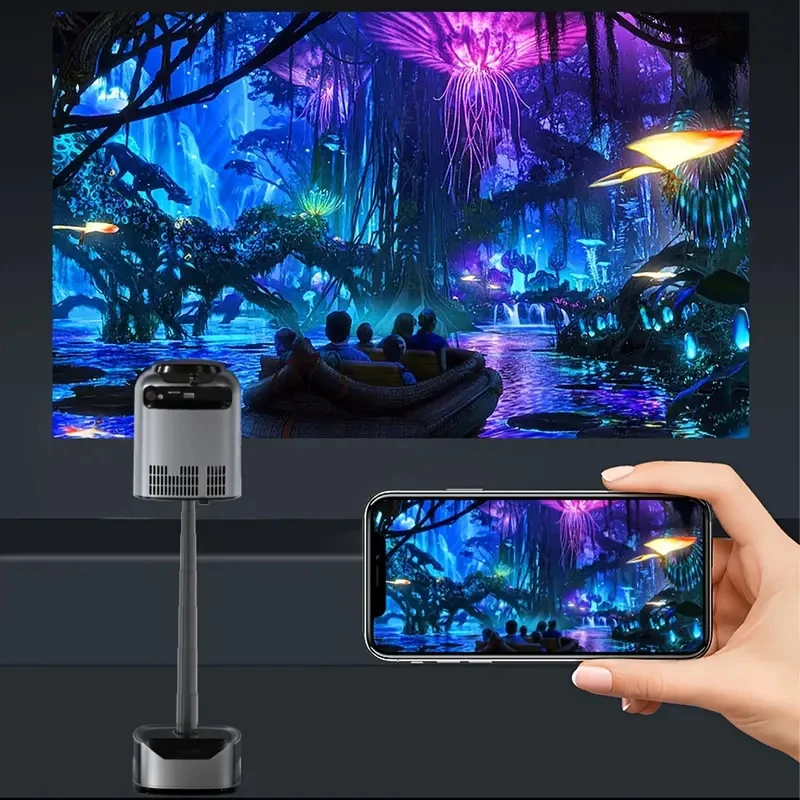 TAIDU TS-1 HD Lift Type Projector with Bluetooth and WiFi 1920*1080P Android 9.0 Home Cinema Outdoor Portable 4k Smart Projetor