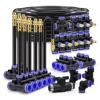 3/8" 9/12mm Garden Misting System Fitting Adjustable Brass Nozzle Atomizer Valve Tee Elbow Cross Quick Connect Adapter PE Tubing 1