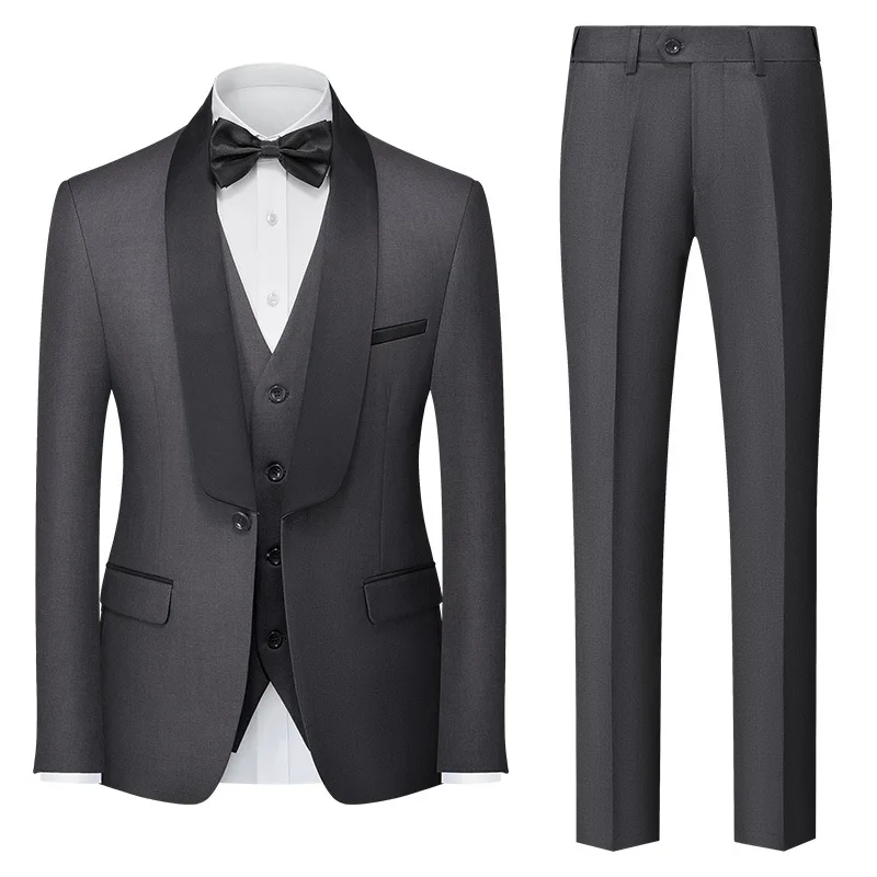 

B176-Business banquet evening dress groom best man suit