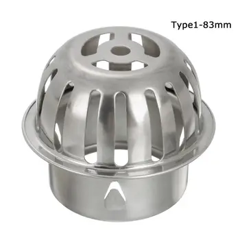 ที่ครอบท่อระบายน้ำสำหรับใช้ในสวนขนาด50/63/75/83/110มม. ที่ครอบท่อระบายน้ำที่พื้นกลางแจ้งทำจากสเตนเลสสตีลป้องกันการบล็อก 8