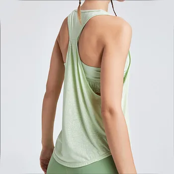 Women Sexy Gym Tops Sleeveless Yoga Tops Vest Sports Top Fitness Sport Shirt Gym Yoga Tops Female Yoga T-Shirts Loose 2