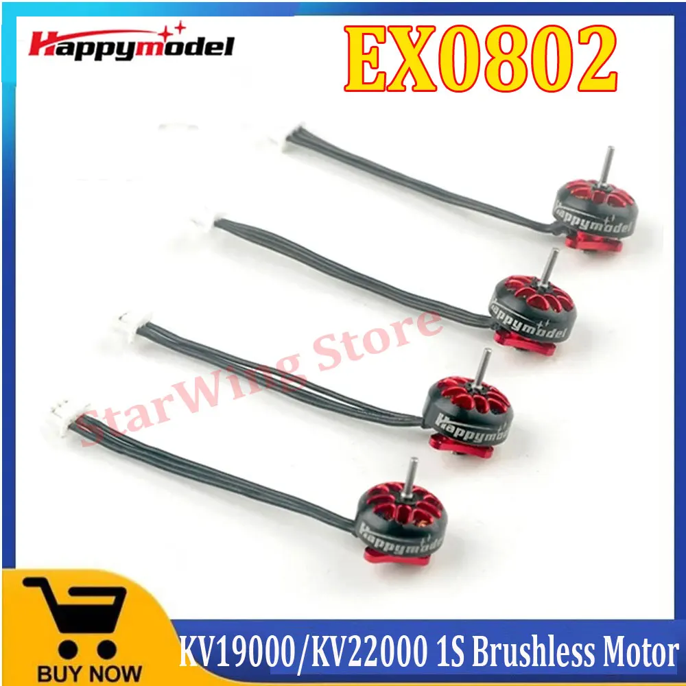 

Happymodel EX0802 KV19000 KV22000 1S бесщеточный двигатель для 65 мм 75 мм 85 мм FPV гоночных беспилотных летательных аппаратов 6 7
