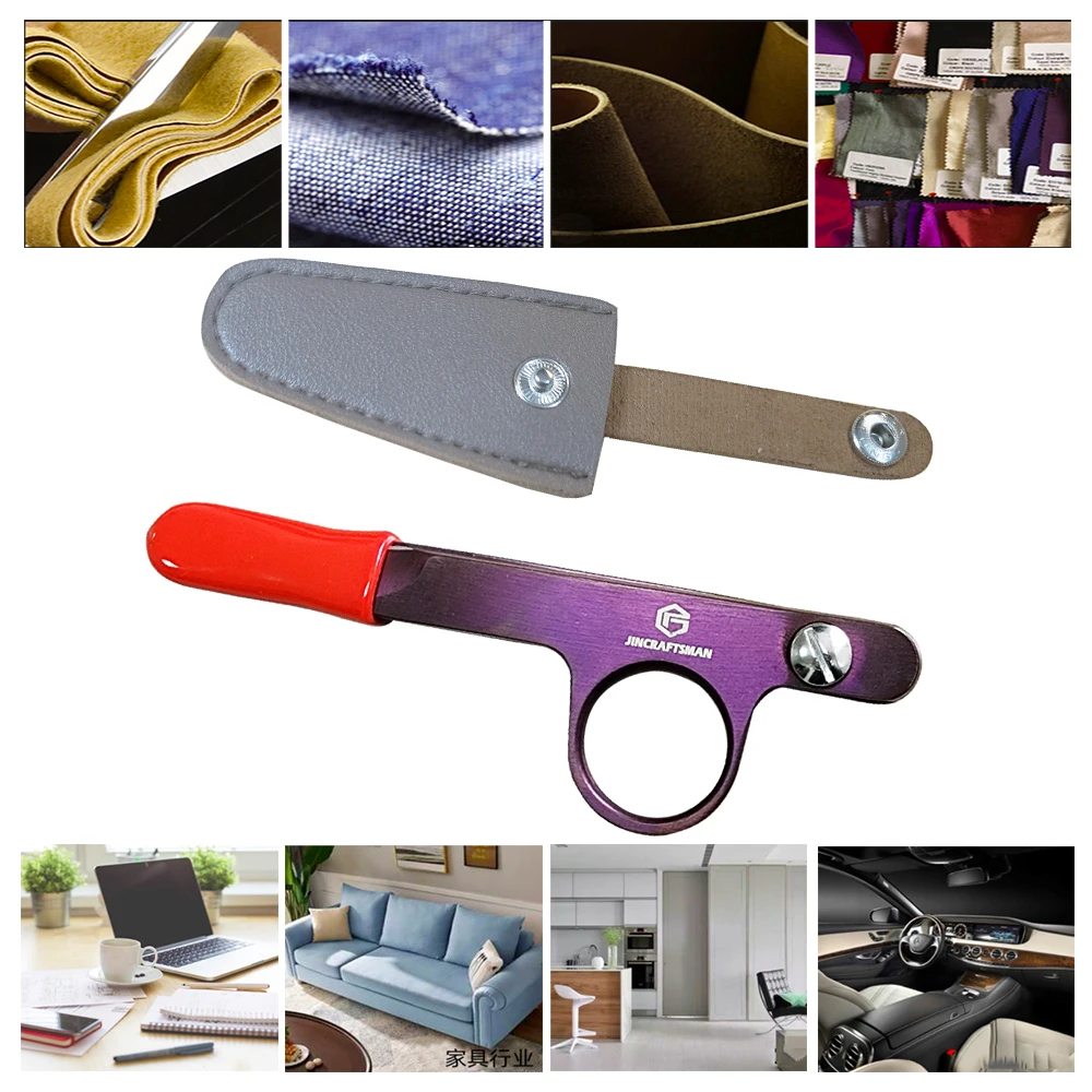 Sewing Scissors Tailor Scissors Sewing Supplies Craft Scissors Household Scissors 4.6 Inch Purple Titanium Color PU Leather Sheath Sewing Houseware Embroidery Knitting Office Tailor Clip Scissor