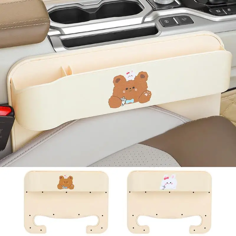 

Car Seat Seam Storage Box Universal Fit Cute Organizer Multifunctional Automotive Storage Container For Documents Phone Purse