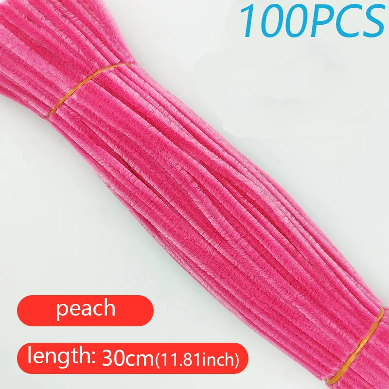 100PCS Vibrant DIY Twisted Wool Craft Sticks for Creative Art Projects