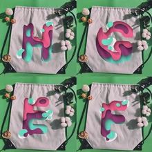 

Fashion Creative Letter Printing Drawstring Bag Ladies Storage Bag Women Shopping Bags Teenager Boys Girls Backpack Bookbag