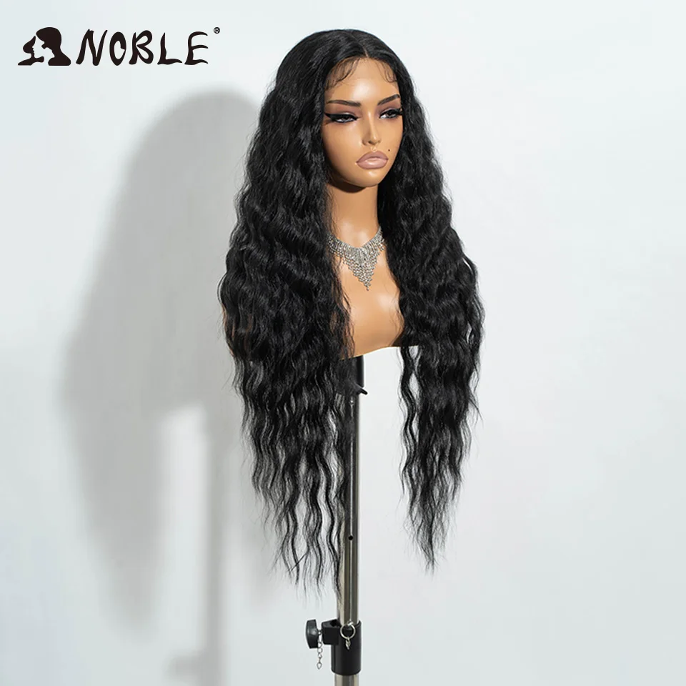 Noble Synthetic Lace Front Wig 30Inch Long Wavy Lace Wig Cosplay Ombre Blonde Wig Synthetic Lace Wig Wigs For Women Lace Wig