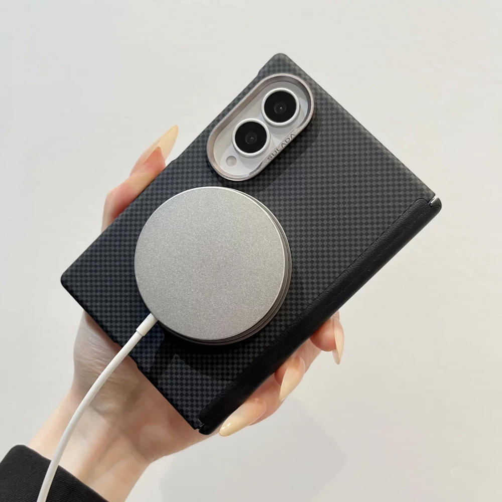 Premium Wide Protective Case with Magnetic Rotating Bracket - High-Quality Hard Shell Phone Cover