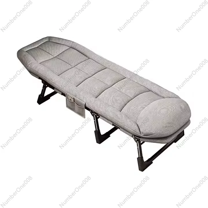 성인용 캠핑 침대, 쿠션과 베개가 있는 야외 접이식 침대, 여행용 사무실 정원 ..
