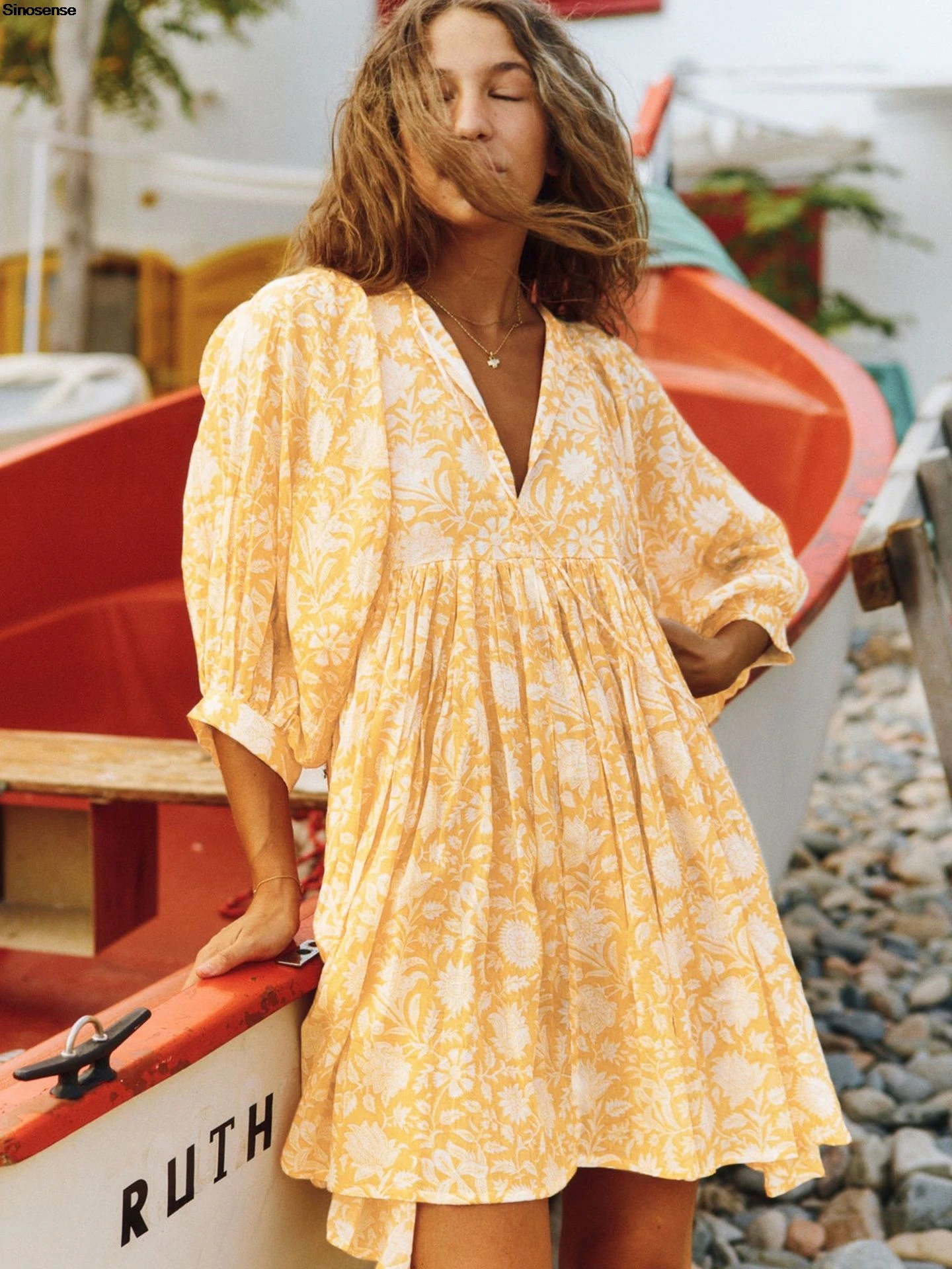 Tunika kleid blumen Clearance